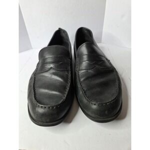 Rockport Mens Black Leather Penny Loafers truTECH Slip On Dress Shoes H79444 12M